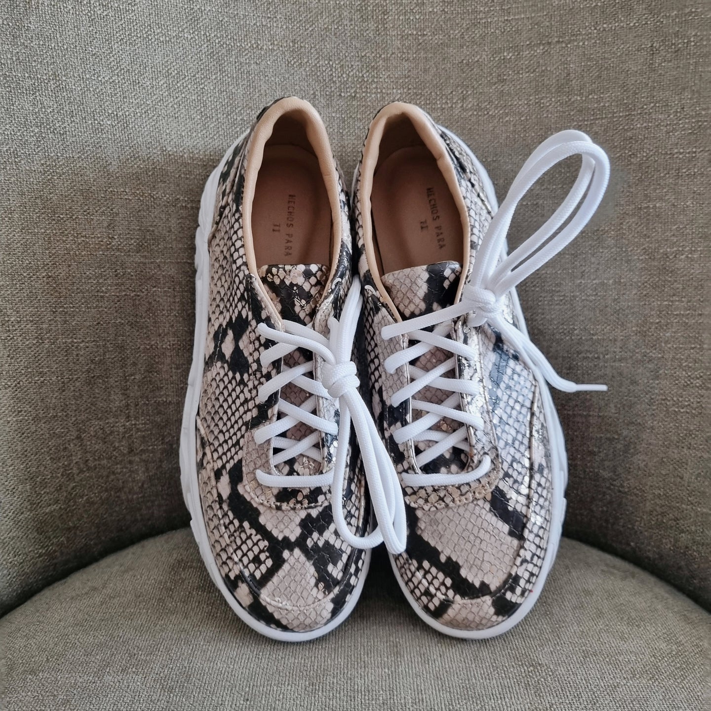 Chunky print sneakers