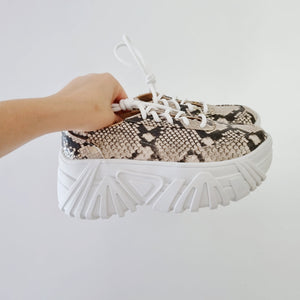 Chunky print sneakers